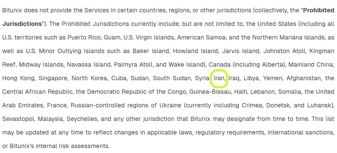 bitunix countries